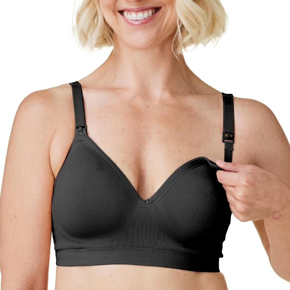 Bravado Designs Plunge Wireless Maternity & Nursing Bra Low-Cut V-Neckline XL